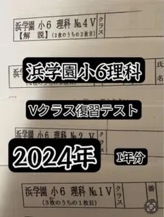 2024年度浜学園 小6 V 理科　復習テスト No.1~39