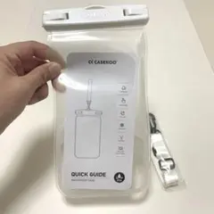 水に浮く 押し易いサイドボタンスマホ 防水 ケース お風呂 IPX8白