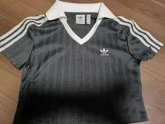 adidasV-NECKPOLOアディダスブイネックポロ M