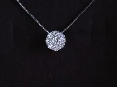【未使用】プラチナ ダイヤモンド ネックレス ハートu0026キューピッド Hu0026C Pt