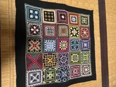 ハンドメイド 刺繍クッションカバー　マルチカラー