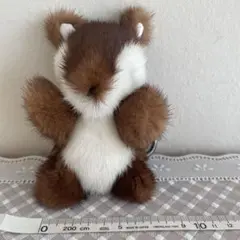 リス　キーホルダー　チャーム　ファー　未使用品