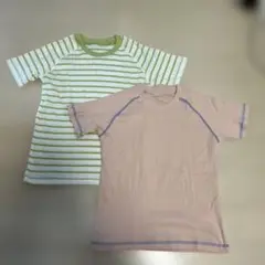 半袖丸首Tシャツ2枚組130センチ