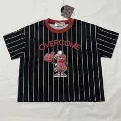 【新品未使用】しまむら rrmomet ストライプTシャツ 中黒 90サイズ