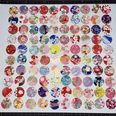 フレークシール(和紙シール)マル100枚 No.32