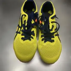 陸上スパイク　asics EFFORT ピンなし　黄色 25cm