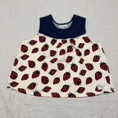 ami amu 100 いちご柄ノースリーブワンピース 100cm