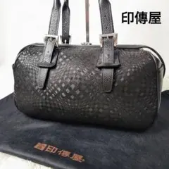 ✨美品✨印傳屋 ボストンバッグ ハンドバッグ ブラック 金具 レザー 和モダン 2025年最新】印傳屋 ボストンバッグの人気アイテム - メルカリ