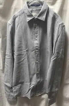 B.D BAGGIES 長袖 ボタンダウンシャツ　グレー　ルーマニア