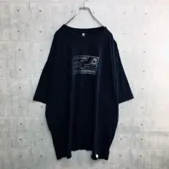 Z0073 Tシャツ 紺色 3XL メキシコ製 センタープリント　ゆるだぼ