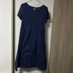 半袖ワンピース　M 紺色　blanchechou