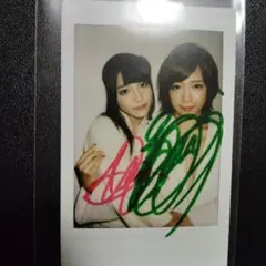 沙倉まな　上原亜衣サイン入りアイドルポラロイド写真
