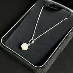 美品✨ 7.2mm 大粒真珠ネックレス Silver925刻印 パール