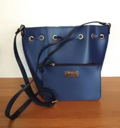 新品 GIANNI NOTARO ショルダーバッグ ポーチ付 ネイビー
