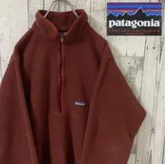 希少 patagonia パタゴニア フリース シンチラ スナップt ブラウン
