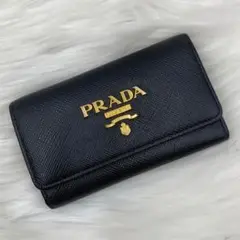 PRADA プラダ サフィアーノレザー 黒 ブラック 4連キーケース