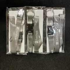 SoftBank ソフトバンクホークス　ネックストラップ　グレー　3本まとめ売