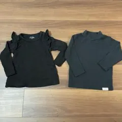 ⛄️西松屋 黒トップス2枚 80cm 【バラ売り可】