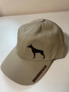 【ドーベルマン】ドーベルマン オリジナルCAP　キャップ　ライトベージュ