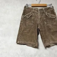 バルマン　ショートパンツ　茶色系　コーデュロイ　星　秋冬　ハーフパンツ　綿混