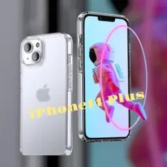 iPhone 14 Plus 用 ケース 6.7インチ 半クリア マット感