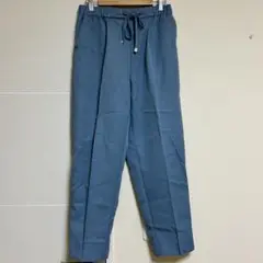 アルマデザイン　タックパンツ　ブルーM レディース