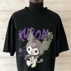 サンリオ Tシャツ クロミちゃん M キャラクターロゴ ブラック 09