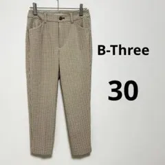 ビースリー　B-Three パンツ　チェック柄 クロップド丈　美品