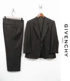 R073/美品 GIVENCHY セットアップ 2Bスーツ ジャケット 深緑 M