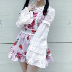 値下げ Ank Rouge アンクルージュ はしごリボン姫袖ブラウス