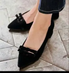 お値引き中‼️美品 JENNE ポインテッド　バレエ ブラック パンプス