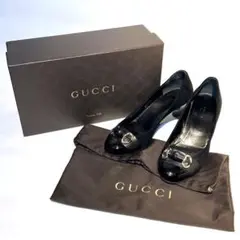 ⭐︎美品 箱付き GUCCI バンブービットパンプス 22.5cm ブラック