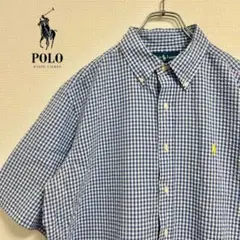 ◎Ralph Lauren メンズ　半袖ボタンダウンシャツ　L D3X4