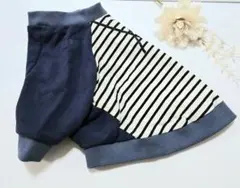 柴犬サイズ ネイビーとストライプのペット服