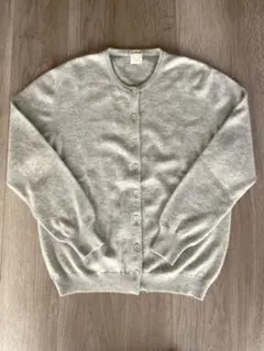 malo マロ 100%ピュアカシミア カーディガン グレー