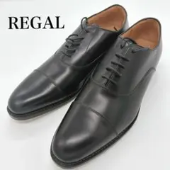 未使用級 REGAL リーガル ビジネスシュース ブラック ストレートチップ