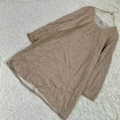 Shuca ワンピース ブラウン L ナチュラル シンプル 着回し ゆったり