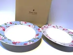 【匿名配送】送料無料 未使用美品MYPRECIOUSパスタ皿2枚 23cm 花柄