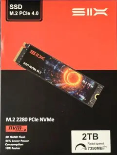 SIX X7400 2TB M.2 PCIe 4.0 SSD PS5対応