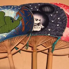 ディズニー キャラクター入りうちわ 三つセット