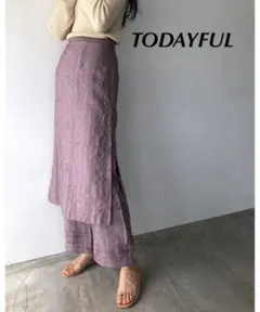TODAYFUL レイヤードジャガードパンツ
