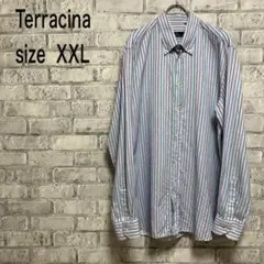 【Terracina】テラチーナ 長袖シャツ XXLサイズ ストライプ お洒落