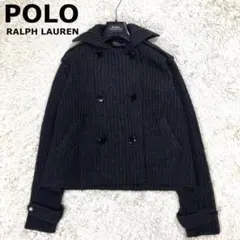 【美品】ポロラルフローレン ケーブルニット ジャケットカーディガン カシミヤ L
