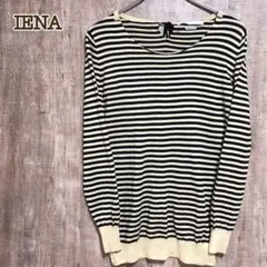 IENA イエナ ニット ボーダー 毛100% リブ切替