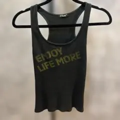 Snatch 黒 タンクトップ ENJOY LIFE MORE
