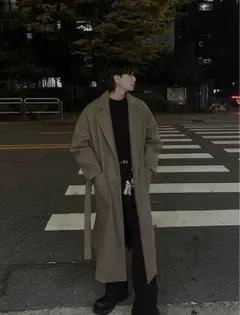 ASCLO ロングコート ベージュ ブラウン