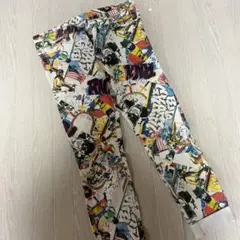 総柄 デニムパンツ
