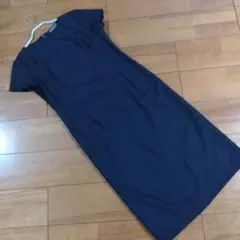 McHENRY ネイビー 半袖ワンピース サイズ11 ウール100%