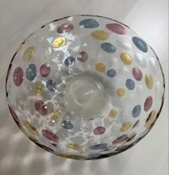 ボヘミアングラス 水玉 ボウル