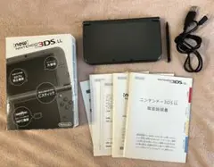 【美品】Newニンテンドー3DS LL メタリックブラック 箱 SD 充電器付